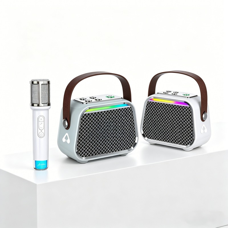 altoparlante karaoke con microfono