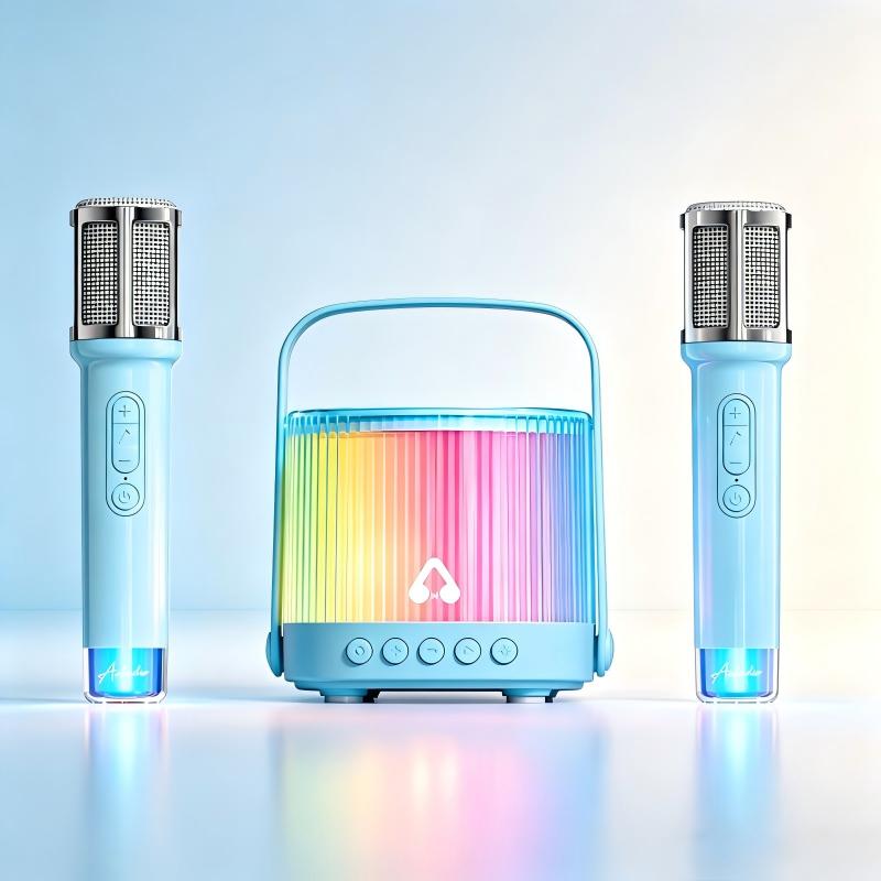 帶麥克風的卡拉OK音箱